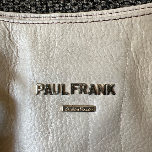 Paul Frank Ivory Pebbled Leather Satchel Handbag - Picture 3 of 14